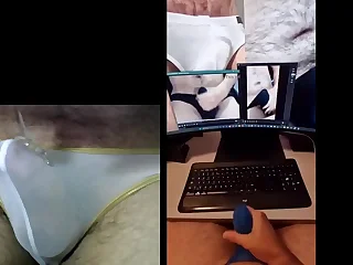 Cum in all directions see-through underwear （Tribute video for my friend）